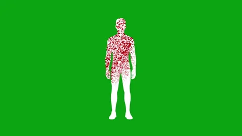 Human body showing spreading virus infection concept Video stock 329675009