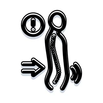 Human body with spinal column experiencing back pain symptoms Stock Illustration