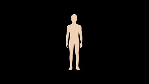 Human body transforming into digital pixels on black background Stock Footage 319768451