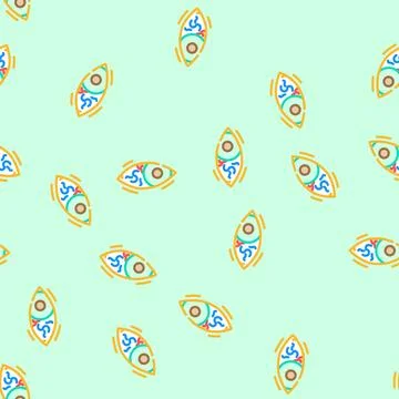 Human body worm parasite vector seamless pattern Stock-Illustration