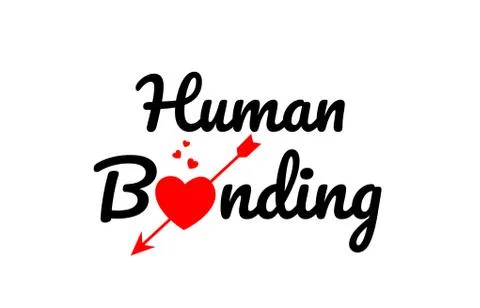 Human bonding word text typography design logo icon Stock Illustration
