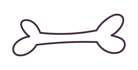 Human bone, dog bone illustration Illustrazione stock