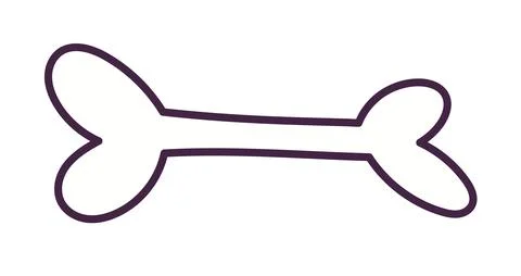 Human bone, dog bone illustration Illustrazione stock