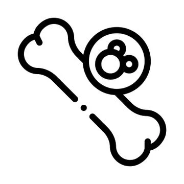 Human bone icon vector outline illustration Stock Illustration