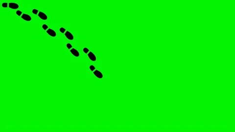 Human boot foot print walk animation on green screen video. shoe footage Vidéo 227764038