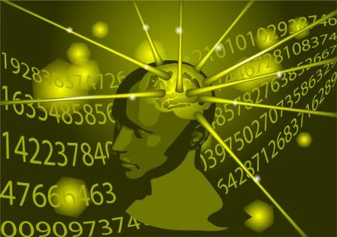 Human brain in action Stock Illustration