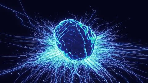 Human brain activity visualization 스톡 일러스트