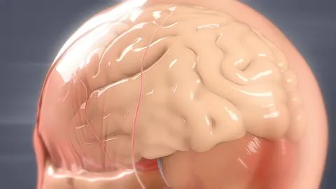 Human brain Anatomical Model 3D Stock Illustration