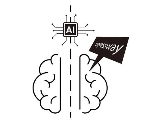 Human brain and artificial intelligence concept Stock Illustration