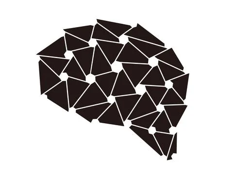 Human brain and artificial intelligence concept, computational photography Stock Illustration