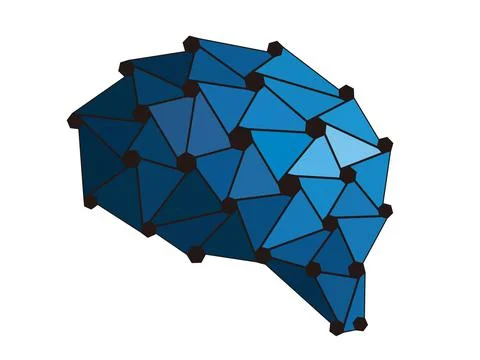 Human brain and artificial intelligence concept, computational photography Stock Illustration