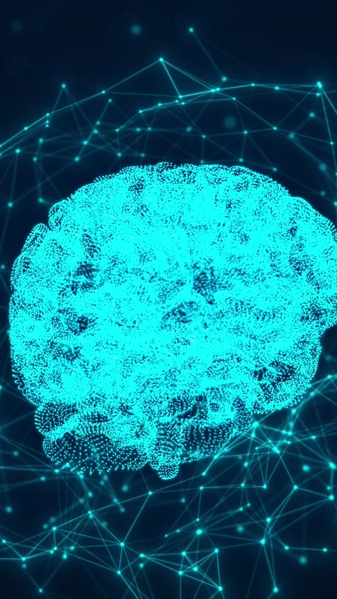Human brain and plexus structure revolving with skull scan and digits orbit.. Vídeos de archivo 228025273