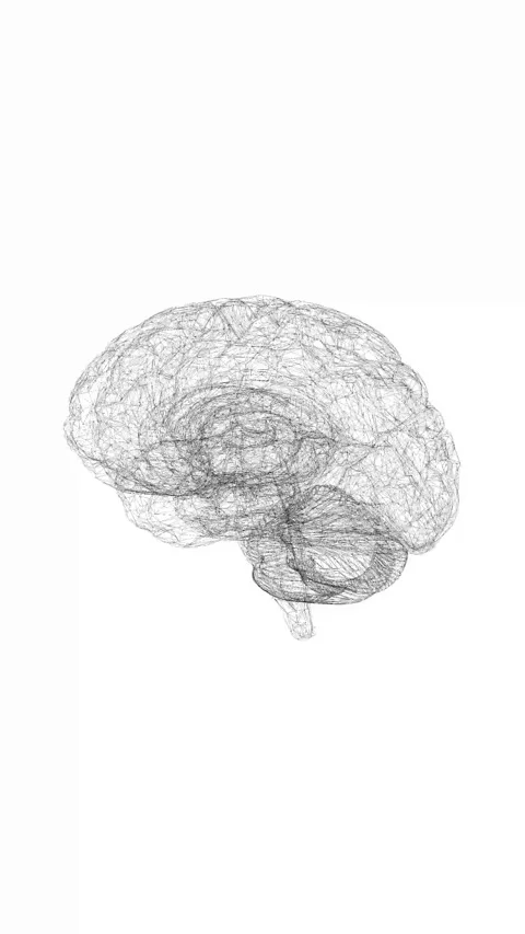 Human brain animation 3d 4k vertical Video stock 199097642