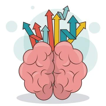 Human brain arrows creativity business growth concept イラスト素材