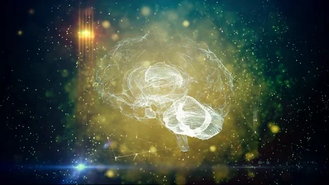 Human brain artificial intelligence concept Stock Footage