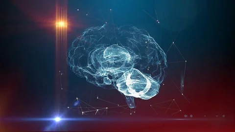 Human brain artificial intelligence cyber concept Stock Footage 103335710