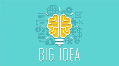 Human brain, Big idea concept animation video Stock Footage 66876892