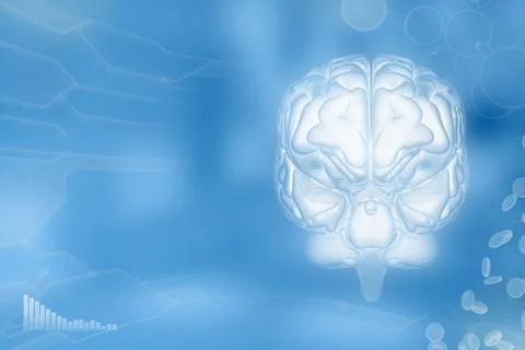 Human brain, brain surgery development concept - detailed texture Illustrazione stock