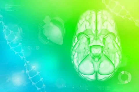 Human brain, brain surgery development concept - texture Stock Illustration