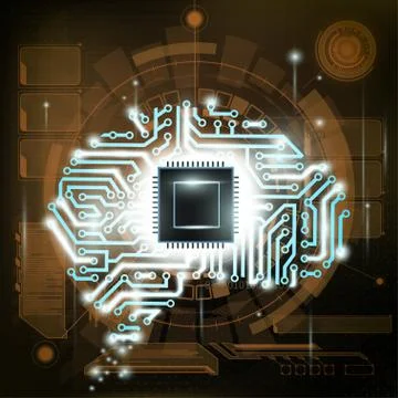 Human brain is a circuit Stock Illustration