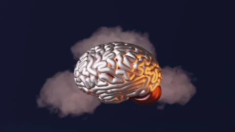 Human brain clouds creative contemporary art 3d animation Mental health Stock Footage 244927966