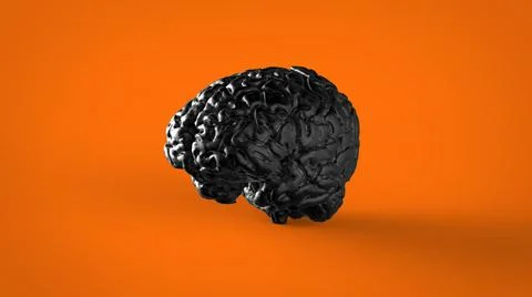 Human brain concept idea 3d image Illustrazione stock