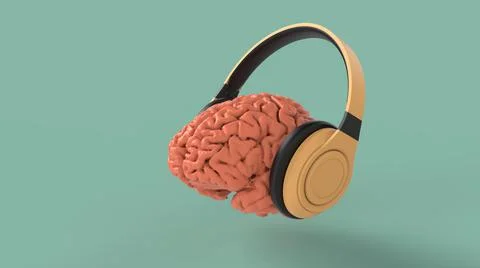 Human brain concept idea 3d image Stock Illustration