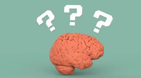 Human brain concept idea 3d image Stock Illustration