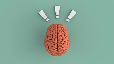 Human brain concept idea 3d image Stock Illustration