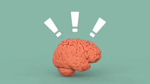 Human brain concept idea 3d image Stock Illustration