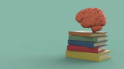 Human brain concept idea 3d image Stock Illustration