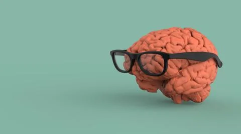 Human brain concept idea 3d image Stock Illustration