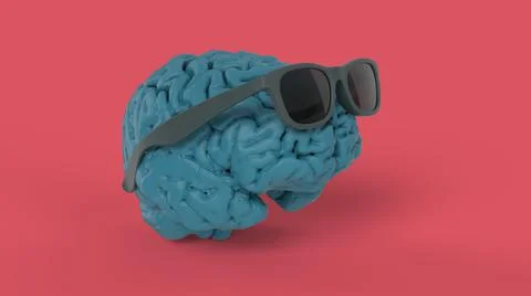 Human brain concept idea 3d image Stock Illustration