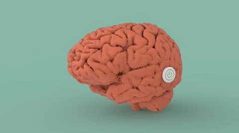 Human brain concept idea 3d image Stock Illustration