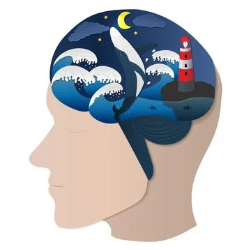 Human brain concept illustration Stock Illustration