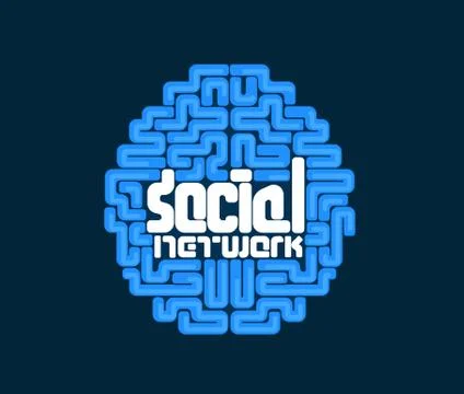 Human brain with conceptual text Stock Illustration