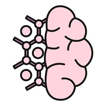 Human brain connecting with neural network structure Stock Illustration