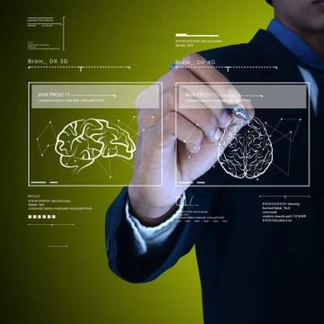Human brain development concept Illustrazione stock