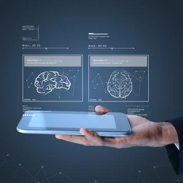 Human brain development concept Stock Illustration