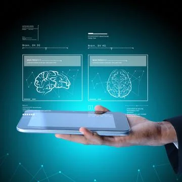 Human brain development concept Stock Illustration