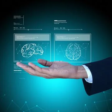 Human brain development concept Stock Illustration