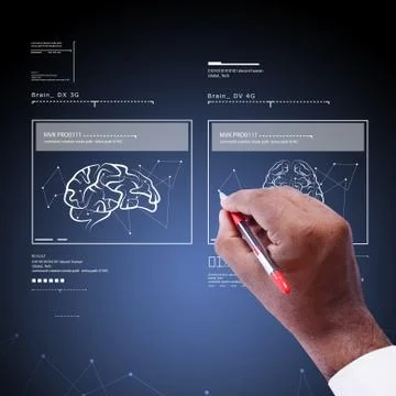Human brain development concept Stock Illustration