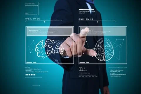 Human brain development concept Stock Illustration