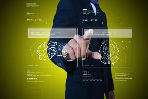 Human brain development concept Stock Illustration