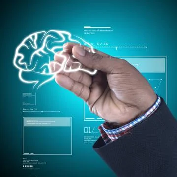 Human brain development concept Ilustración de archivo