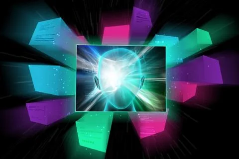Human brain development concept Stock Illustration