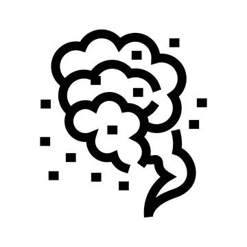 Human brain experiencing memory loss and mental decline 스톡 일러스트