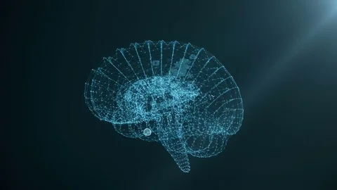 The human brain is formed by spinning multimedia icons. Stock Footage 79824228