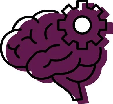 Human Brain With Gear Mechanism Intelligence Illustration Stock Illustration