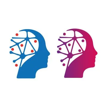 Human brain head logo design Stock-Illustration